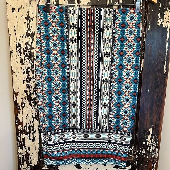 Cure By x By  Aztec Southwestern skirt. Size M. - Picture 1 of 7